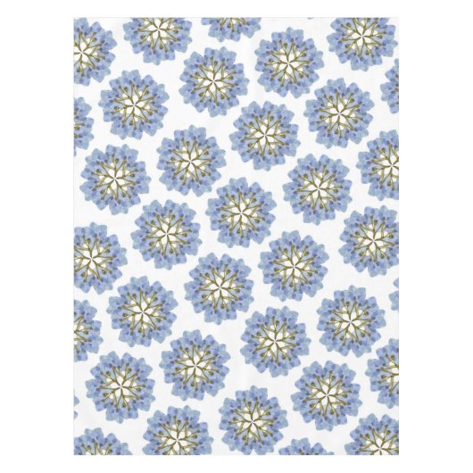 Manx Flora - blauer Hydrangea Tischdecke (Vorderseite)