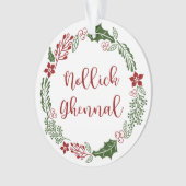Manx Frohe Weihnachtsfeier, Nollick Ghennal Ornament (Vorderseite)