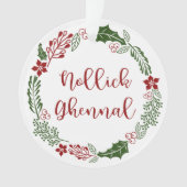 Manx Frohe Weihnachtsfeier, Nollick Ghennal Ornament (Vorderseite)