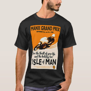 Manx Grand Prix Motorrad Racing Print T-Shirt