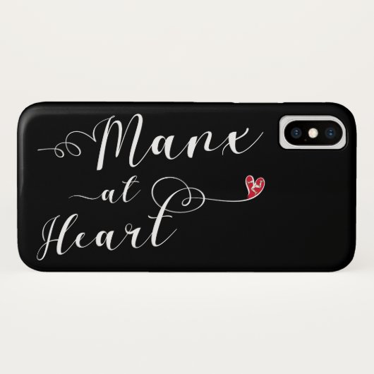 Manx im Heart Mobile Phone Case (Rückseite (Horizontal))