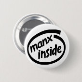Manx inneres Abzeichen Button (Vorne & Hinten)