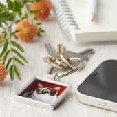 Manx Katze Schlüsselanhänger (Seite)