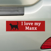 Manx Liebe Autoaufkleber (Auf Auto)
