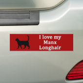 Manx Longhair Liebe Autoaufkleber (Auf Auto)