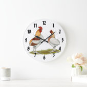 Manx Rumpies Große Wanduhr (Zuhause)