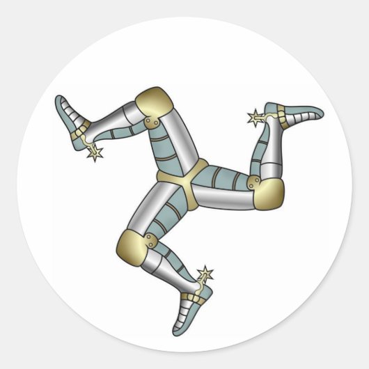 Manx Three Legs of Man Runder Aufkleber (Vorderseite)