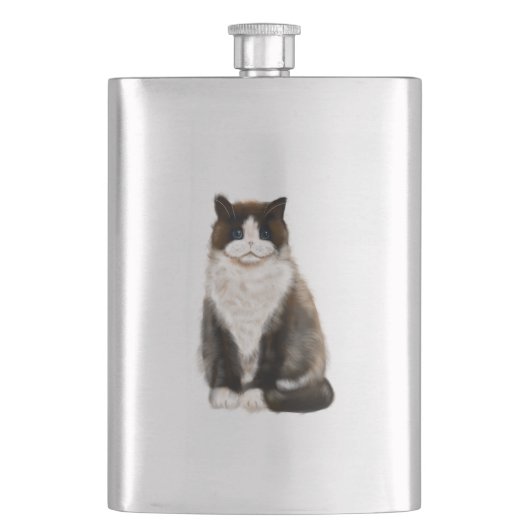 Manxkatze BiCol Flachmann (Vorderseite)