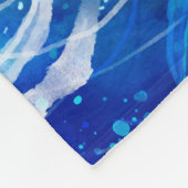 Many blue jellyfishes swimming underwater. Seamles Fleecedecke (Ecke)