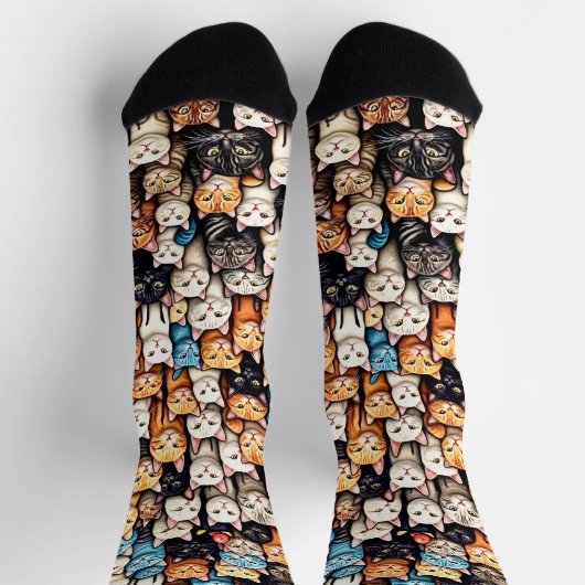 Many Cats  Socken (Oben)
