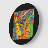 Many faces große wanduhr (Winkel)