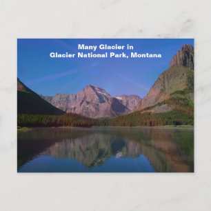 Many Glacier im Glacier-Nationalpark, Montana Postkarte