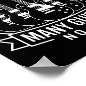 Many Guitars One Wife Funny For Men Women  Poster (Ecke)