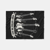 Many Guitars One Wife Funny Musician Guitarist Hum Fleecedecke (Vorderseite (Horizontal))