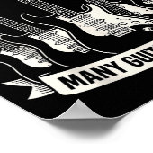 Many Guitars One Wife Funny Musician Guitarist Hum Poster (Ecke)