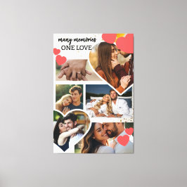 Many Memories One Love Custom Collage Leinwanddruck