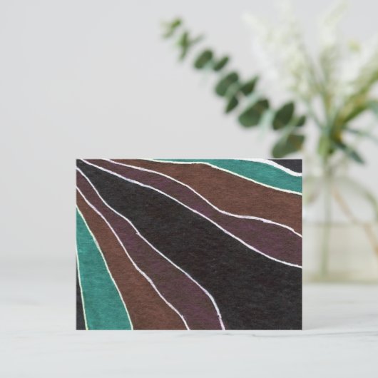 "Many Paths" Abstrakte Design-Postkarte Postkarte (Stehend Vorderseite)