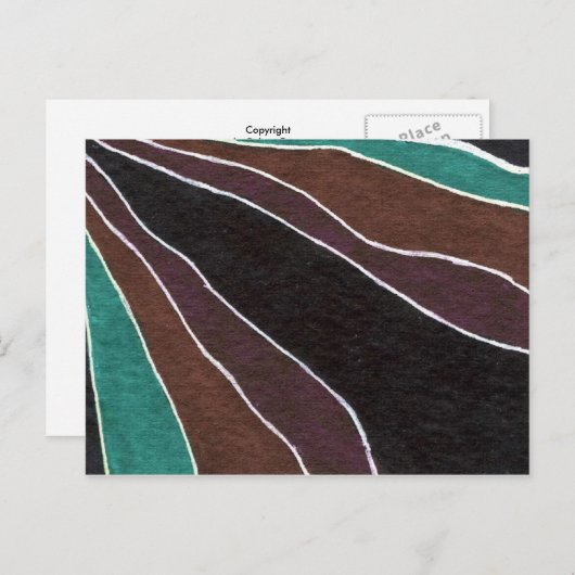 "Many Paths" Abstrakte Design-Postkarte Postkarte (Vorne/Hinten)