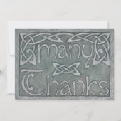 "Many Thanks" Celtic Thank You Card Dankeskarte (Vorderseite)