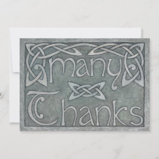 "Many Thanks" Celtic Thank You Card Dankeskarte (Vorderseite)