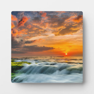 Manyar Beach bei Sonnenaufgang Fotoplatte