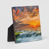 Manyar Beach bei Sonnenaufgang Fotoplatte (Vorderseite)