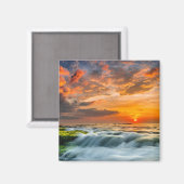 Manyar Beach bei Sonnenaufgang Magnet (Vorderseite/Rückseite)