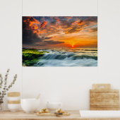 Manyar Beach bei Sonnenaufgang Poster (Küche)