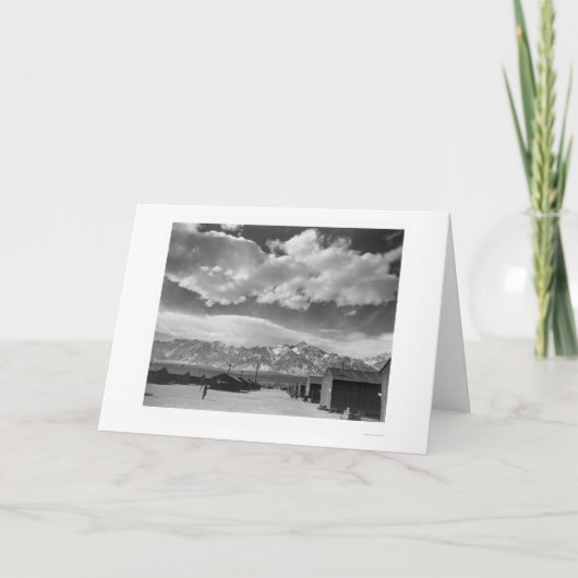 Manzanar Straßen-Szene, Wolken 1943 Karte (Vorderseite)