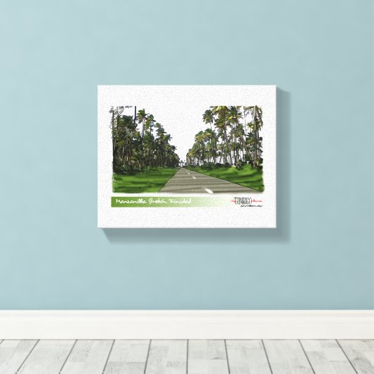 Manzanilla Stretch, Trinidad Leinwanddruck (Insitu (Holzboden))