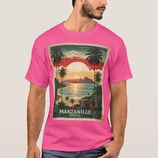 Manzanillo Colima Mexico Vintage Tourismus T-Shirt