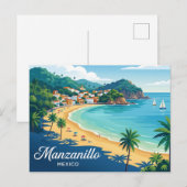 Manzanillo Mexiko Postkarte (Vorne/Hinten)