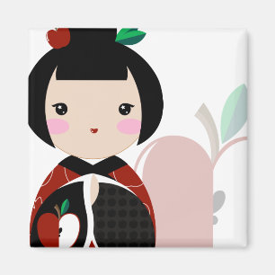 Manzanita Kokeshi naher hoher Magnet