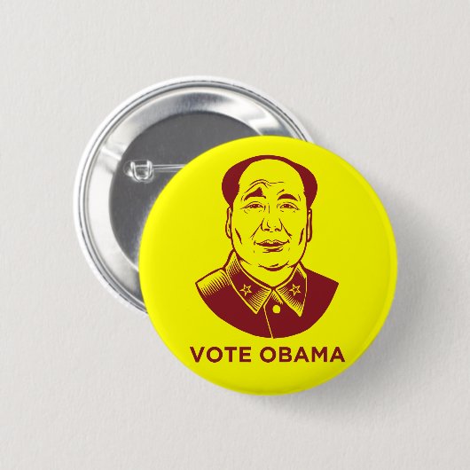 Mao"AbstimmungObama" Knopf Button (Vorne & Hinten)