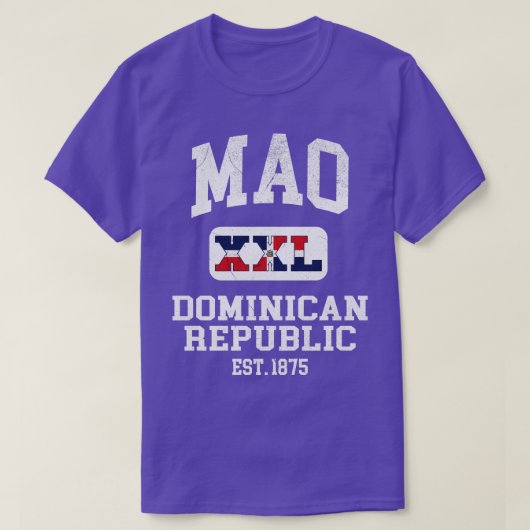 Mao Dominican Republic XXL Athletic Design 1 T-Shirt (Design vorne)