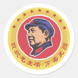 MAO TSE TUNG RUNDER AUFKLEBER