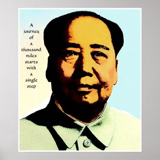Mao Zedong Journey Quote Poster Print (Vorne)