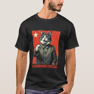 Mao Zedong Katze Kommunismus Propagandaplakat Lust T-Shirt