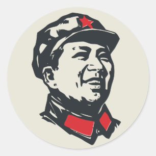 Mao-Zedong-Porträt Runder Aufkleber