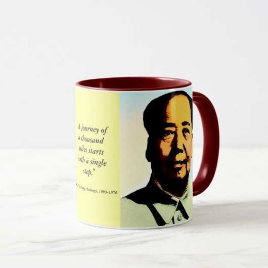 Mao-Zitat-Geschenk-Tasse Tasse (VorderseiteRechts)