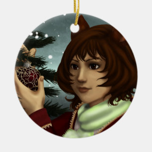MaoDra Feiertags-Verzierung Keramikornament