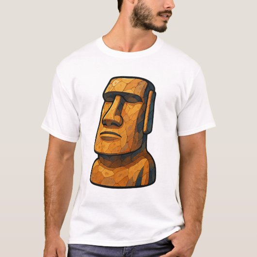 Maoi Stoic Statue T-Shirt (Vorderseite)