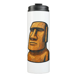 Maoi Stoic Statue Thermosbecher