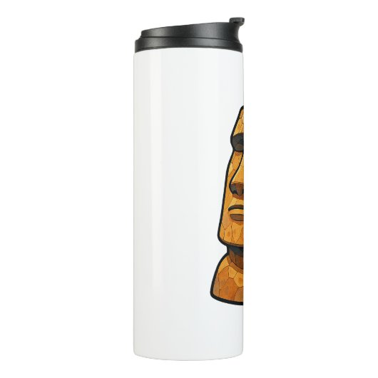 Maoi Stoic Statue Thermosbecher (Nach links gedreht)