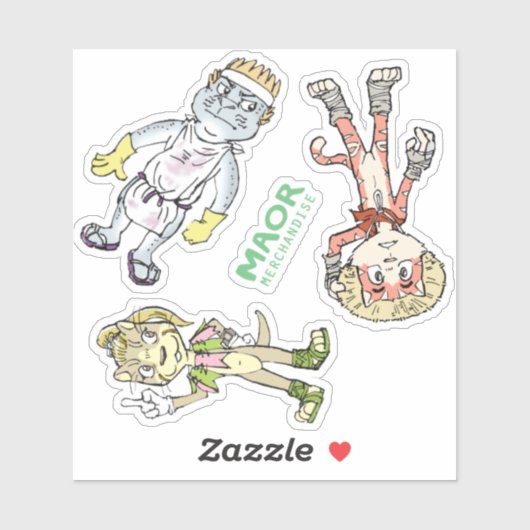 MAOR 4x4" Chibi Cast Sticker #1 (Blatt)
