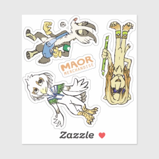 MAOR 4x4" Chibi Cast Sticker #3 (Blatt)