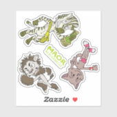 MAOR 4x4" Chibi Cast Sticker #4 (Blatt)
