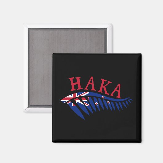 Maor Haka Silver Fern Neuseeland Flag - Geschenkid Magnet (Vorderseite/Rückseite)