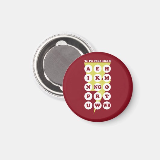 Maori Alphabet Learning the Reo Magnet (Vorderseite/Rückseite)