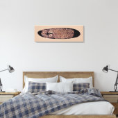 Maori Ancestor Tribal Schild Wrapped Canvas (Insitu (Schlafzimmer))
